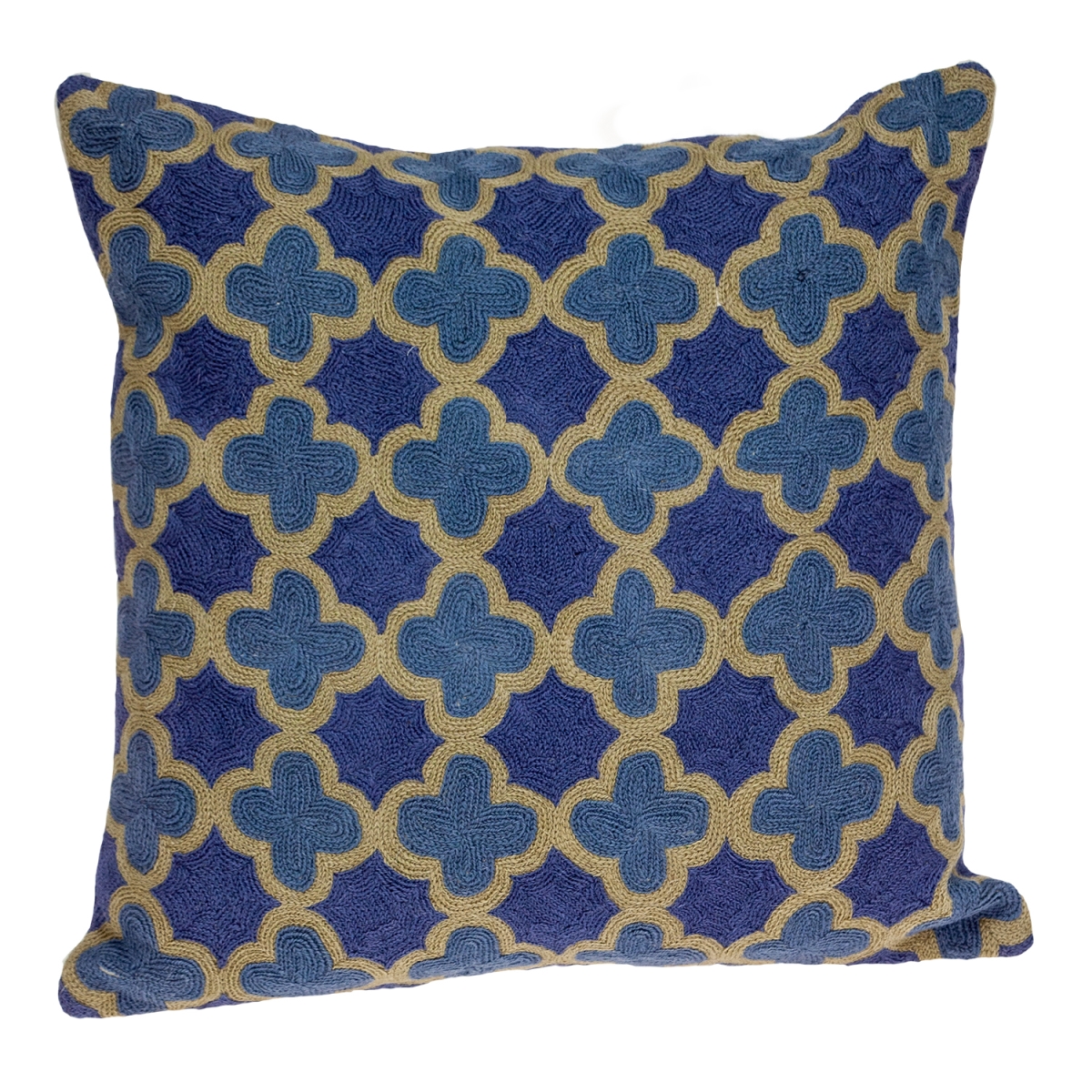 Calix Accent Blue Pillow Cover with Poly Insert