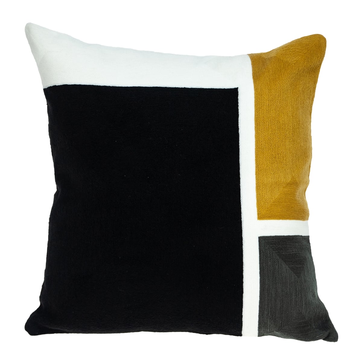 Scalic Contemporary Black Pillow Cover with Poly Insert