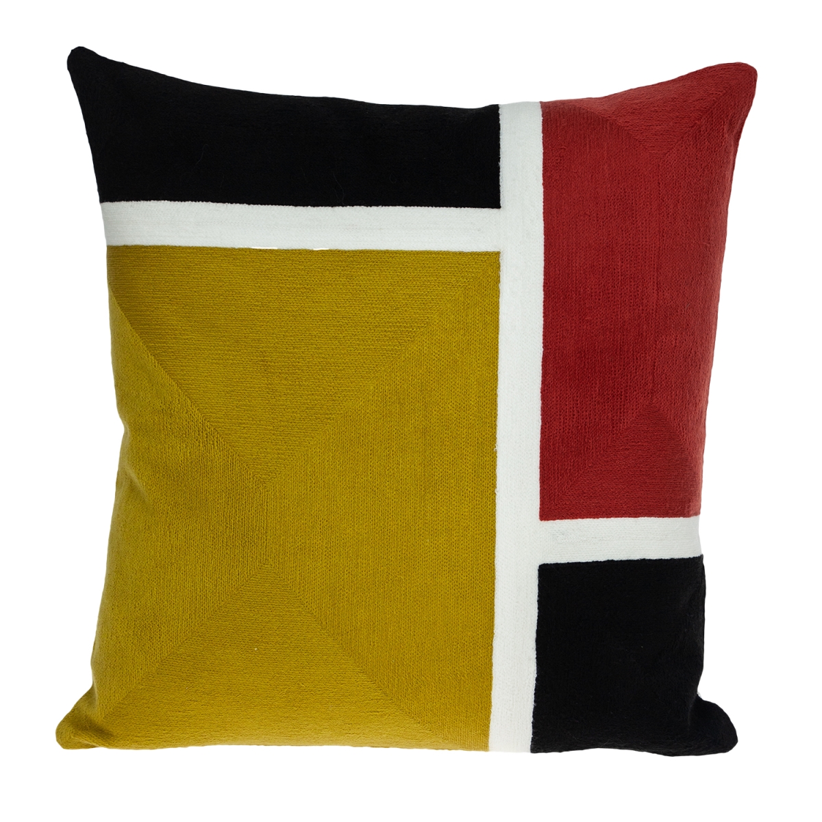 Kenzo Contemporary Yellow Pillow Cover with Poly Insert