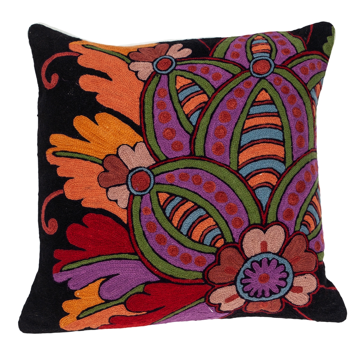 Siacca Accent Black Pillow Cover with Poly Insert