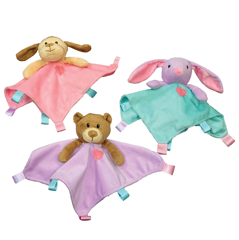 10 in. Soothers Blanket Toys - Assorted Color