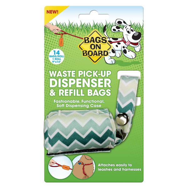 Picture of Bramton 102171 Bags on Board Waste Pick-Up Dispenser & Refill Bags - 14ct
