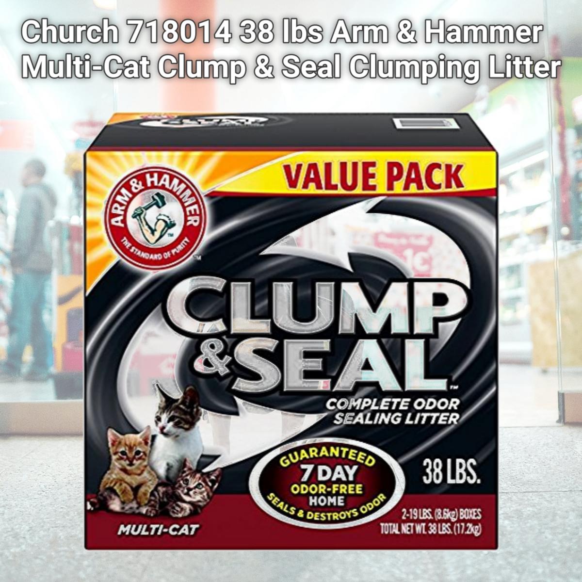 Picture of Church 718014 38 lbs Arm & Hammer Multi-Cat Clump & Seal Clumping Litter