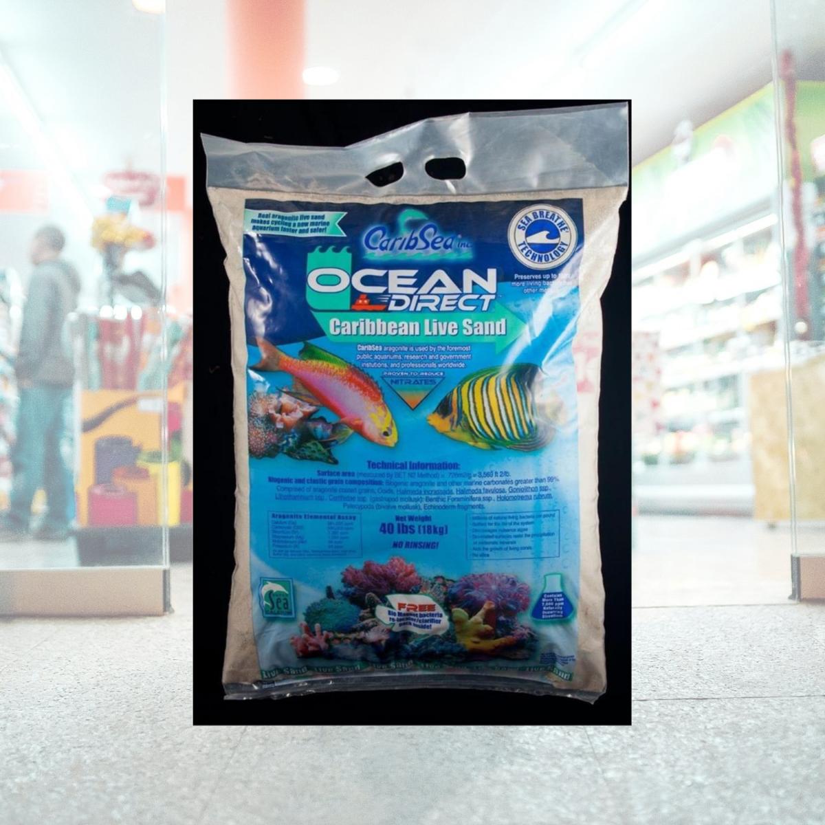 Picture of Carib Sea 084085 40 lbs Carib Sea Ocean Direct Live Sand Oolite