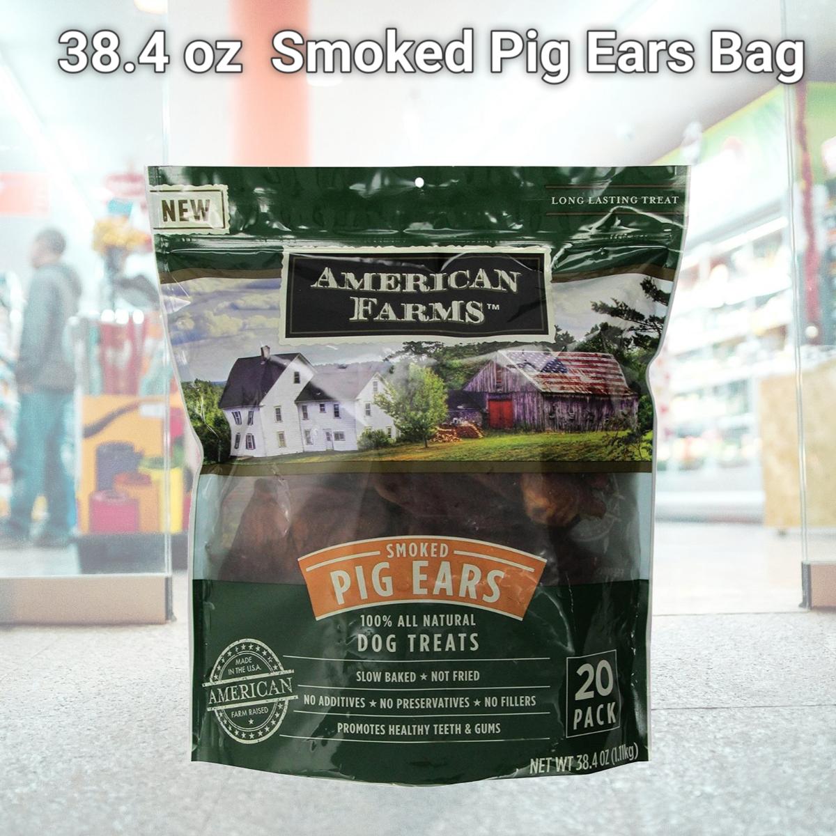 Picture of American Farms 481019 38.4 oz American Farms Smoked Pig Ears Bag