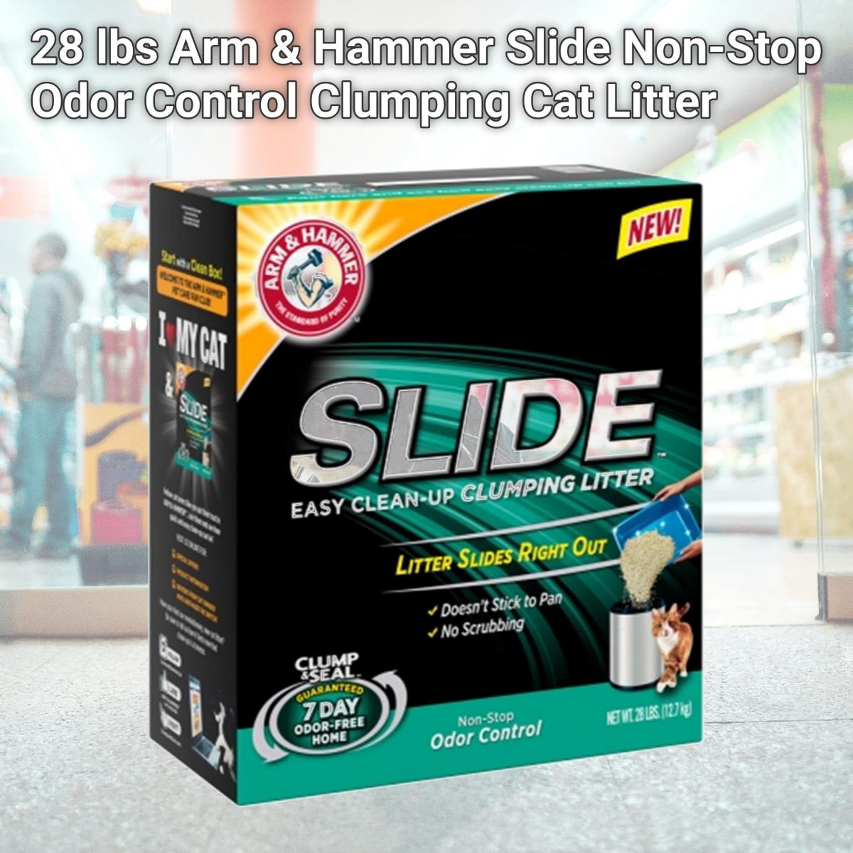 Picture of Church & Dwight 718020 28 lbs Arm & Hammer Slide Non-Stop Odor Control Clumping Cat Litter