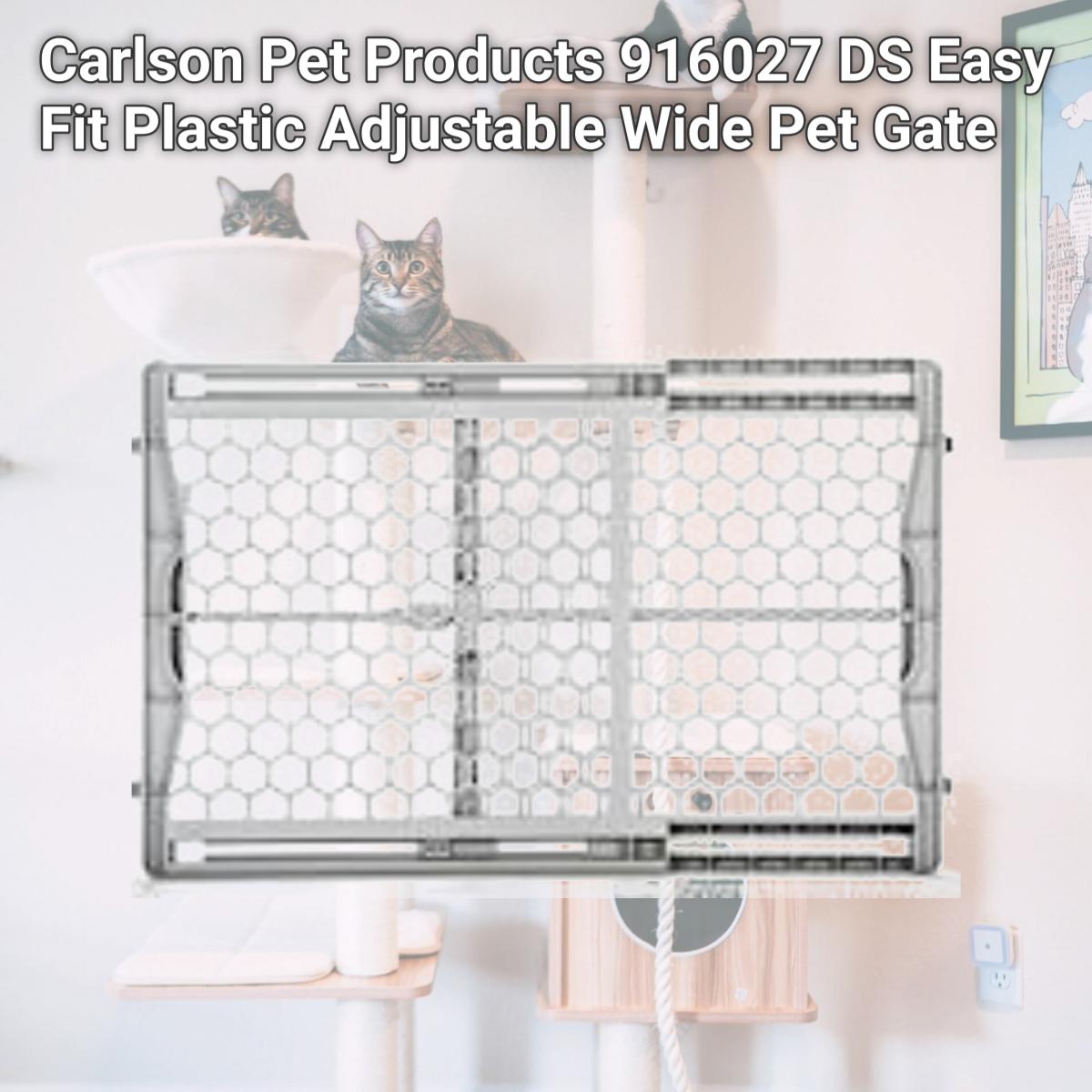 Picture of Carlson Pet Products 916027 DS Easy Fit Plastic Adjustable Wide Pet Gate
