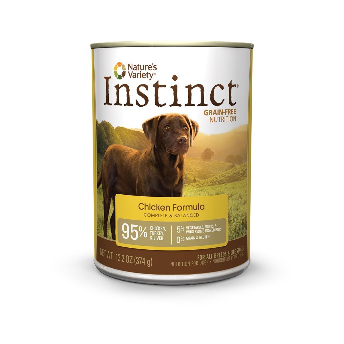 699853 132 oz Instinct Grain Free Chicken Natural Wet Canned Dog Food