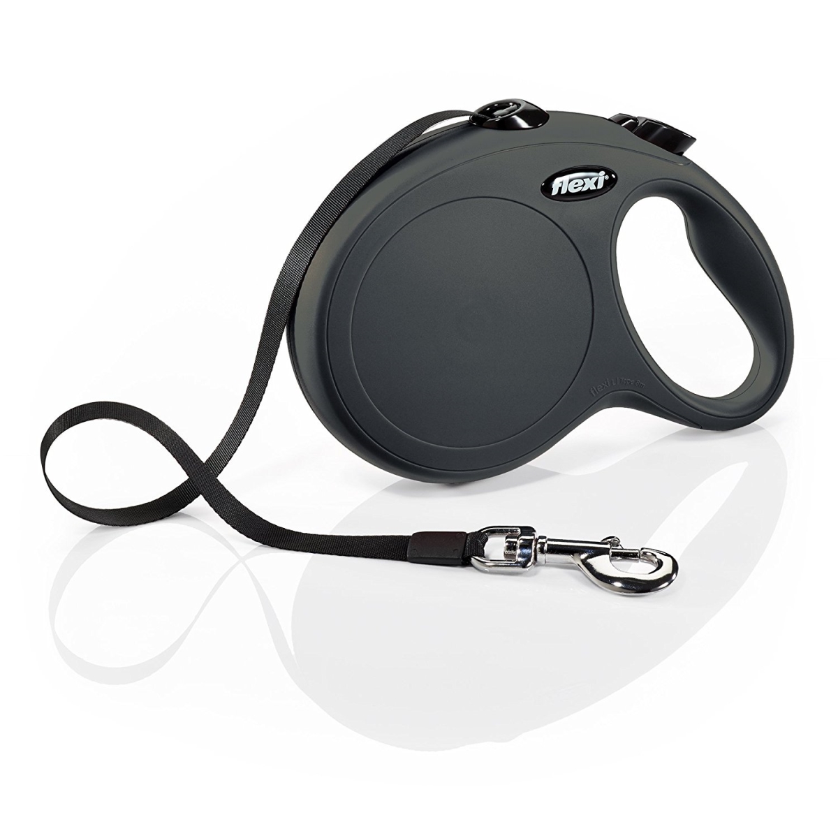 Picture of FLEXIN 403239 Classic Retractable Dog Leash in Black&#44; 26 ft.