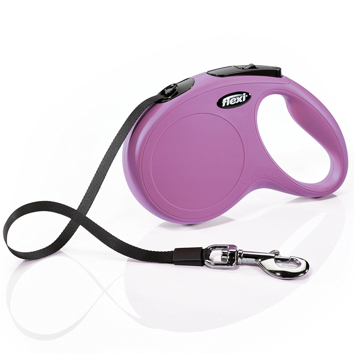 Picture of FLEXIN 403230 Classic Retractable Dog Leash in Pink&#44; 16 ft.