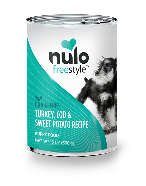 Picture of Nulo 811115 13 oz Freestyle Grain Free Turkey&#44; Cod & Sweet Potato Recipe Puppy Food - Case of 12
