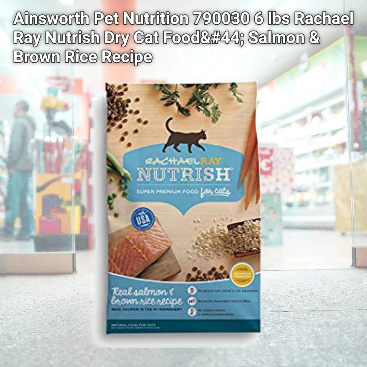 Picture of Ainsworth Pet Nutrition 790030 6 lbs Rachael Ray Nutrish Dry Cat Food&#44; Salmon & Brown Rice Recipe