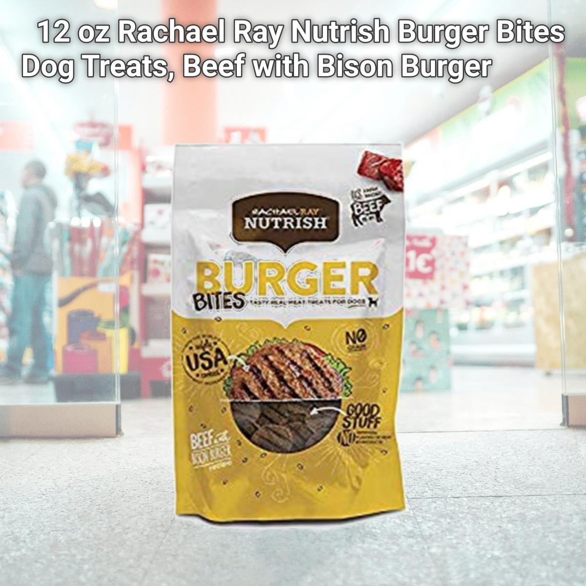 Picture of Ainsworth Pet Nutrition 790042 12 oz Rachael Ray Nutrish Burger Bites Dog Treats, Beef with Bison Burger