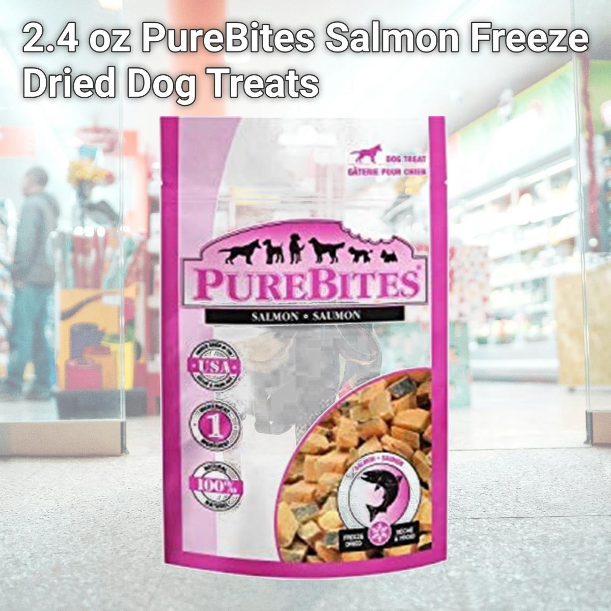 Picture of Pure Treats 789102 2.4 oz PureBites Salmon Freeze Dried Dog Treats