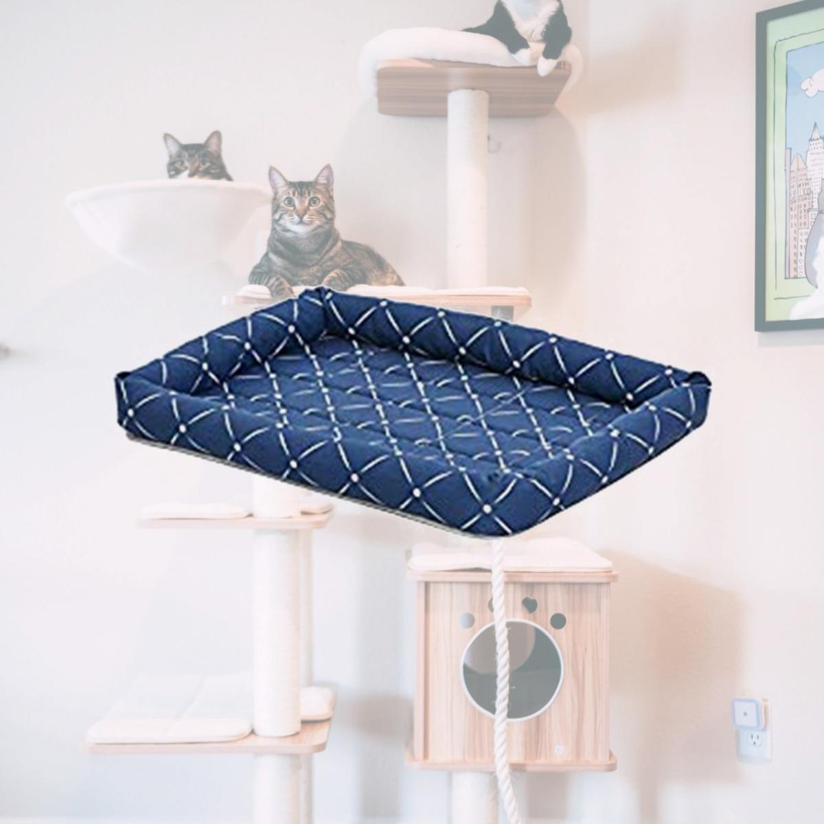 Picture of Mid-West Metal Products 277431 24 in. Quiet Time Couture Ashton Bolster Pet Bed - Blue
