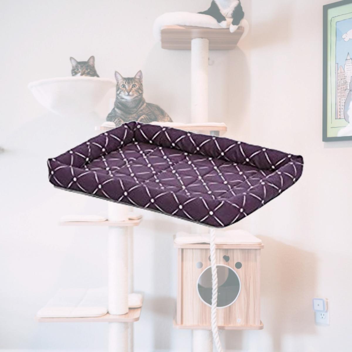 Picture of Mid-West Metal Products 277438 24 in. Quiet Time Couture Ashton Bolster Pet Bed - Plum