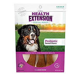 Picture of Health Extension Pet Care 587230 Probiotic Dental Bones Chews&#44; Large - Pack of 3
