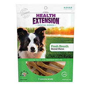 Picture of Health Extension Pet Care 587233 Fresh Breath Dental Bones Chews - Medium&#44; Pack of 8