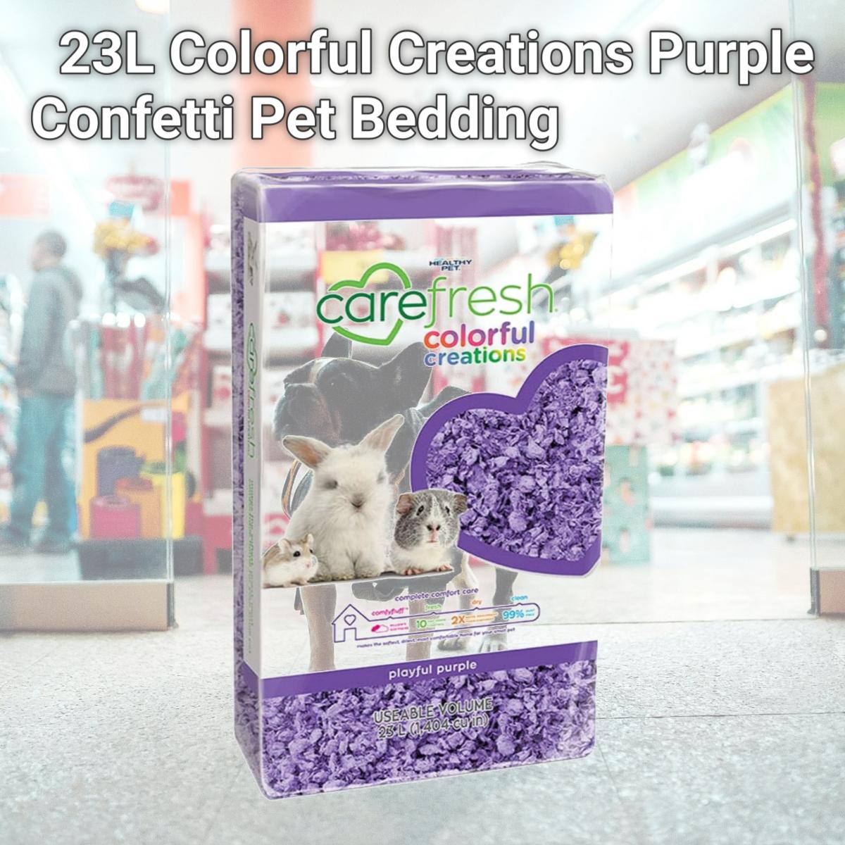 Picture of Carefresh 273018 23L Colorful Creations Purple Confetti Pet Bedding