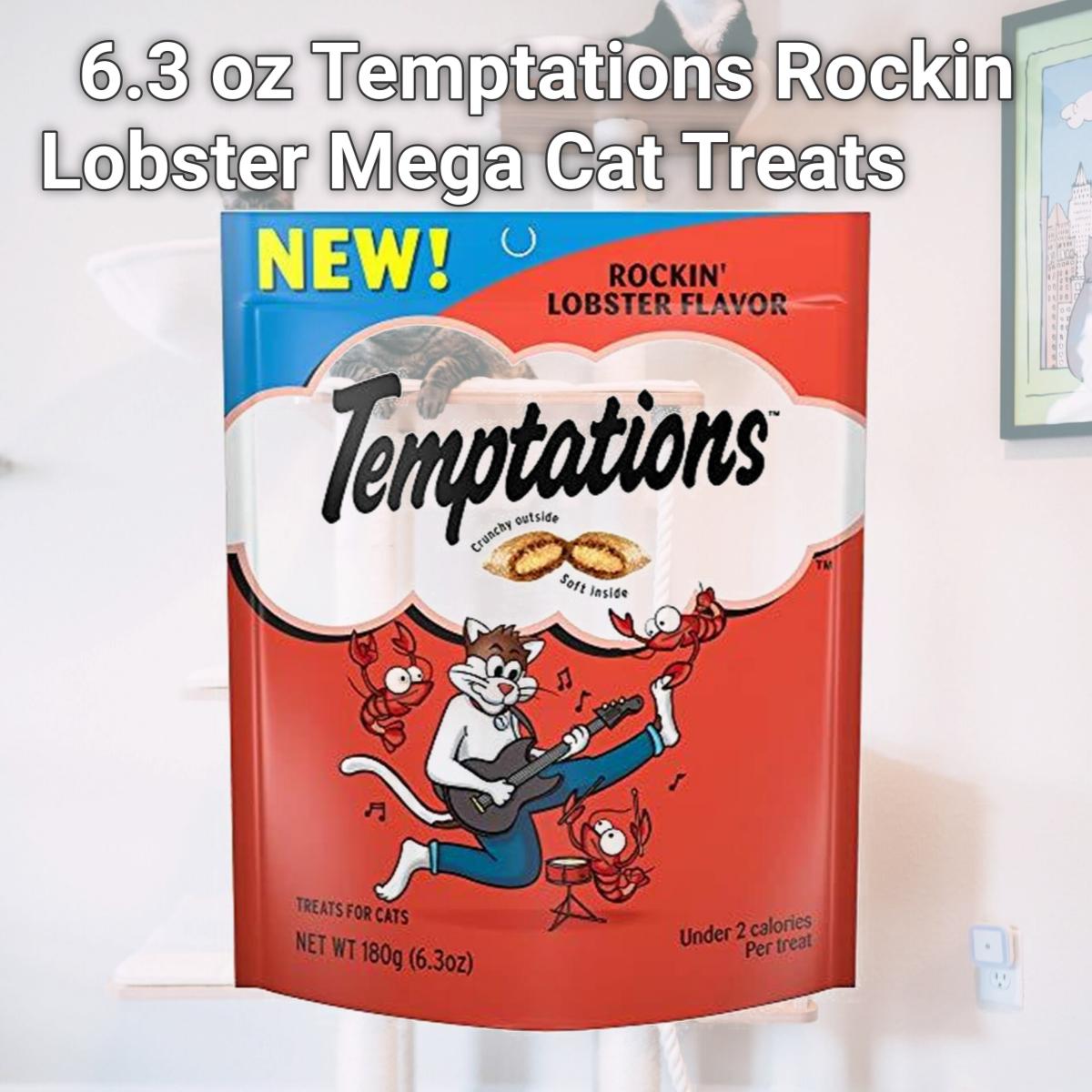 Picture of Whiskas 798709 6.3 oz Temptations Rockin Lobster Mega Cat Treats