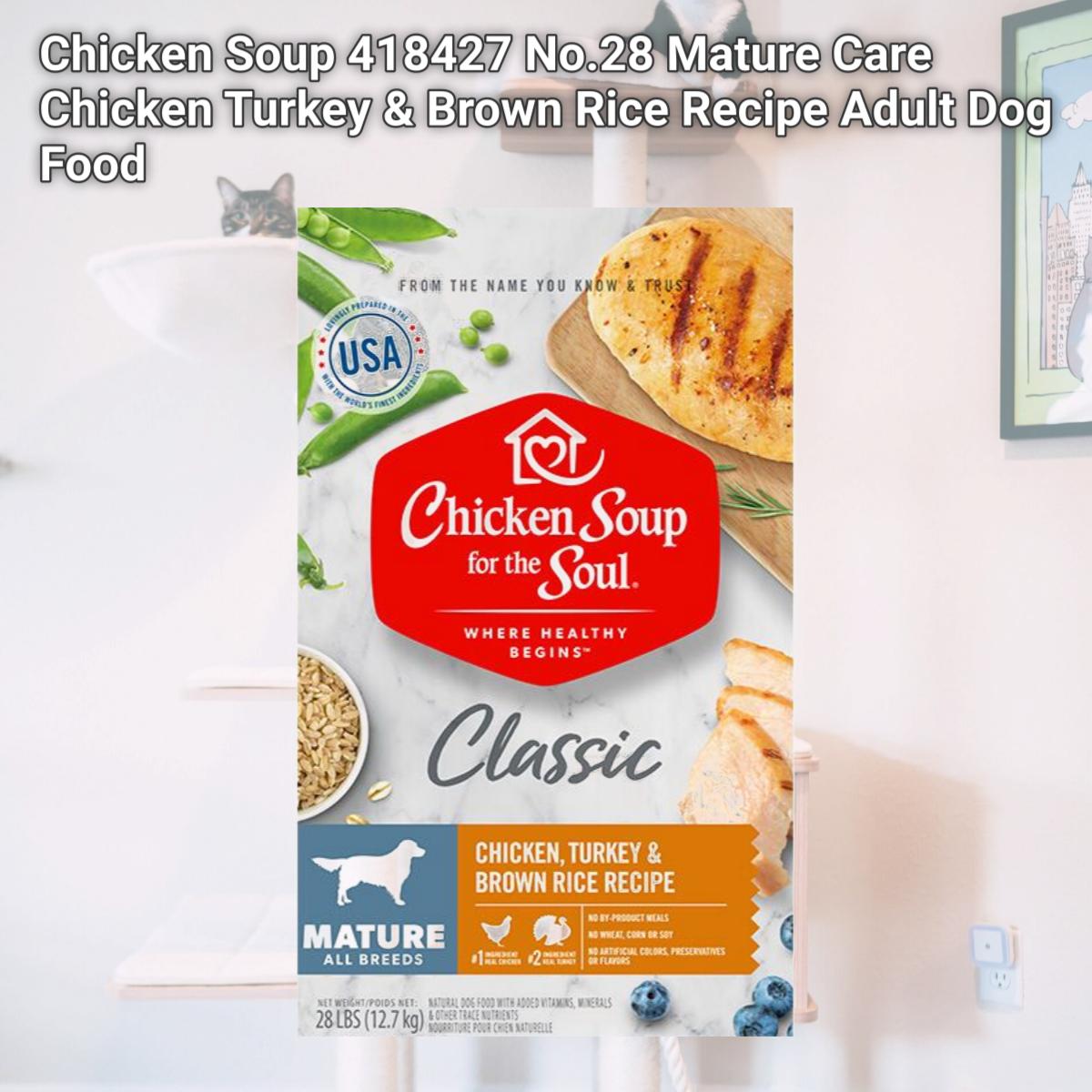 Picture of Chicken Soup 418427 No.28 Mature Care Chicken Turkey & Brown Rice Recipe Adult Dog Food