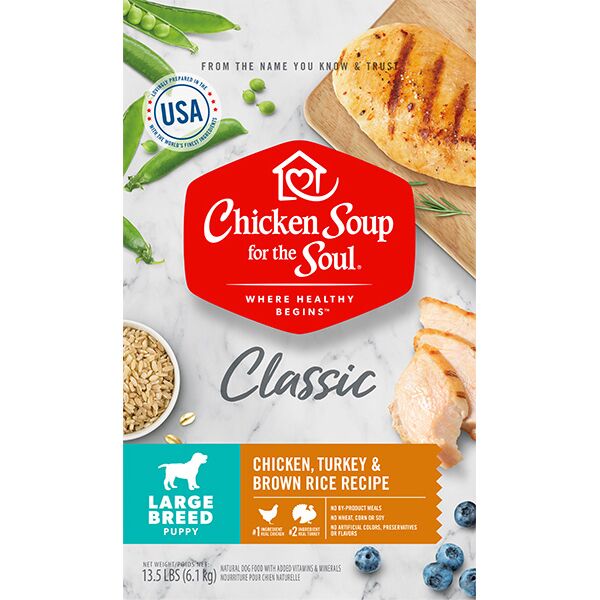 Picture of Chicken Soup 418418 No.13.5 Chicken Turkey & Brown Rice Recipe Large Breed Puppy Food
