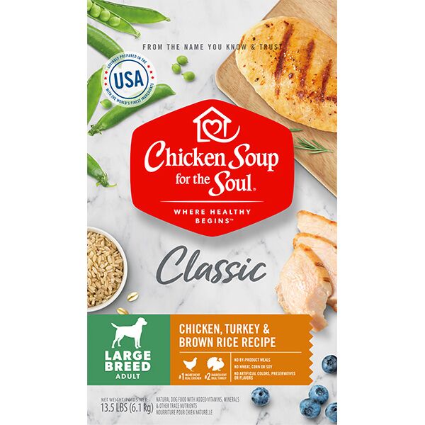 Picture of Chicken Soup 418423 No.13.5 Adult Chicken Turkey & Brown Rice Recipe Large Breed Dog Food