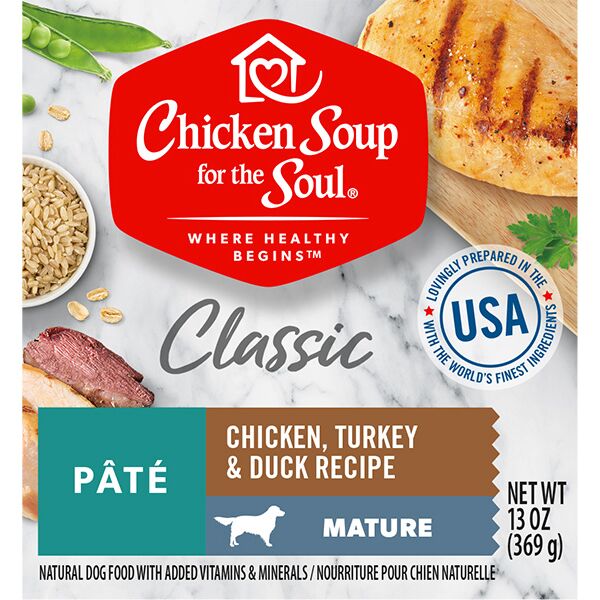 Picture of Chicken Soup 418516 13 oz Mature Chicken Turkey & Duck Pate Dog Food Can