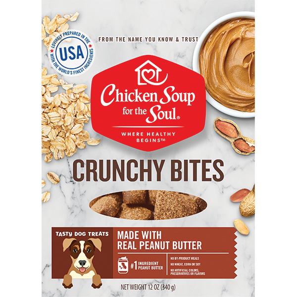 Picture of Chicken Soup 418478 12 oz Crunchy Bites Peanut Butter Biscuit Dog Treats Food