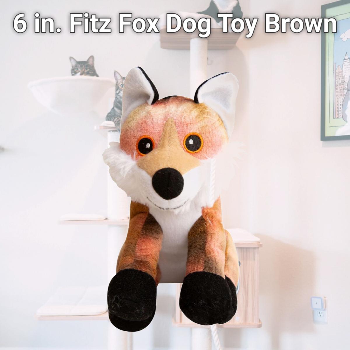 Picture of SnugArooz 712037 6 in. Fitz Fox Dog Toy, Brown