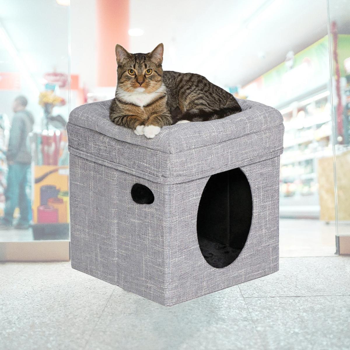Picture of Midwest 277488 Midwest Curious Cube Silver Mesh for Cat