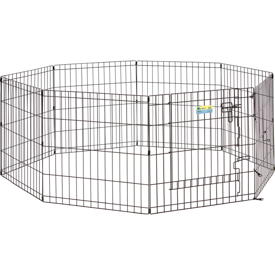 Picture of Midwest 277333 30 in. Contour Exercise Pet with Door, Black