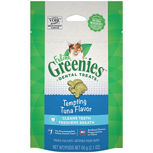 Picture of Greenies 428250 2.1 oz Feline Adult Dental Cat Treats, Tempting Tuna Flavor