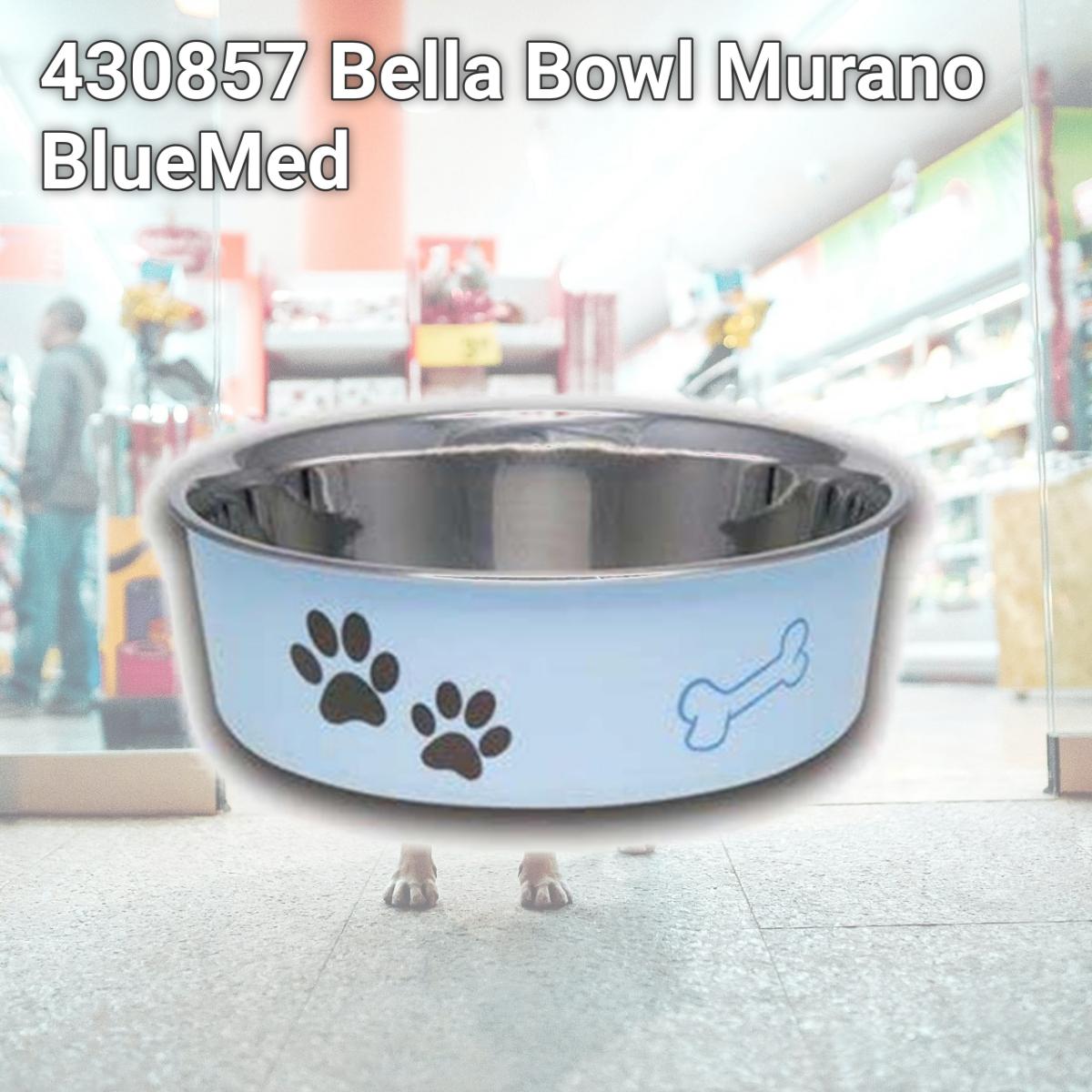 Picture of Loving Pets 430857 Bella Bowl Murano BlueMed