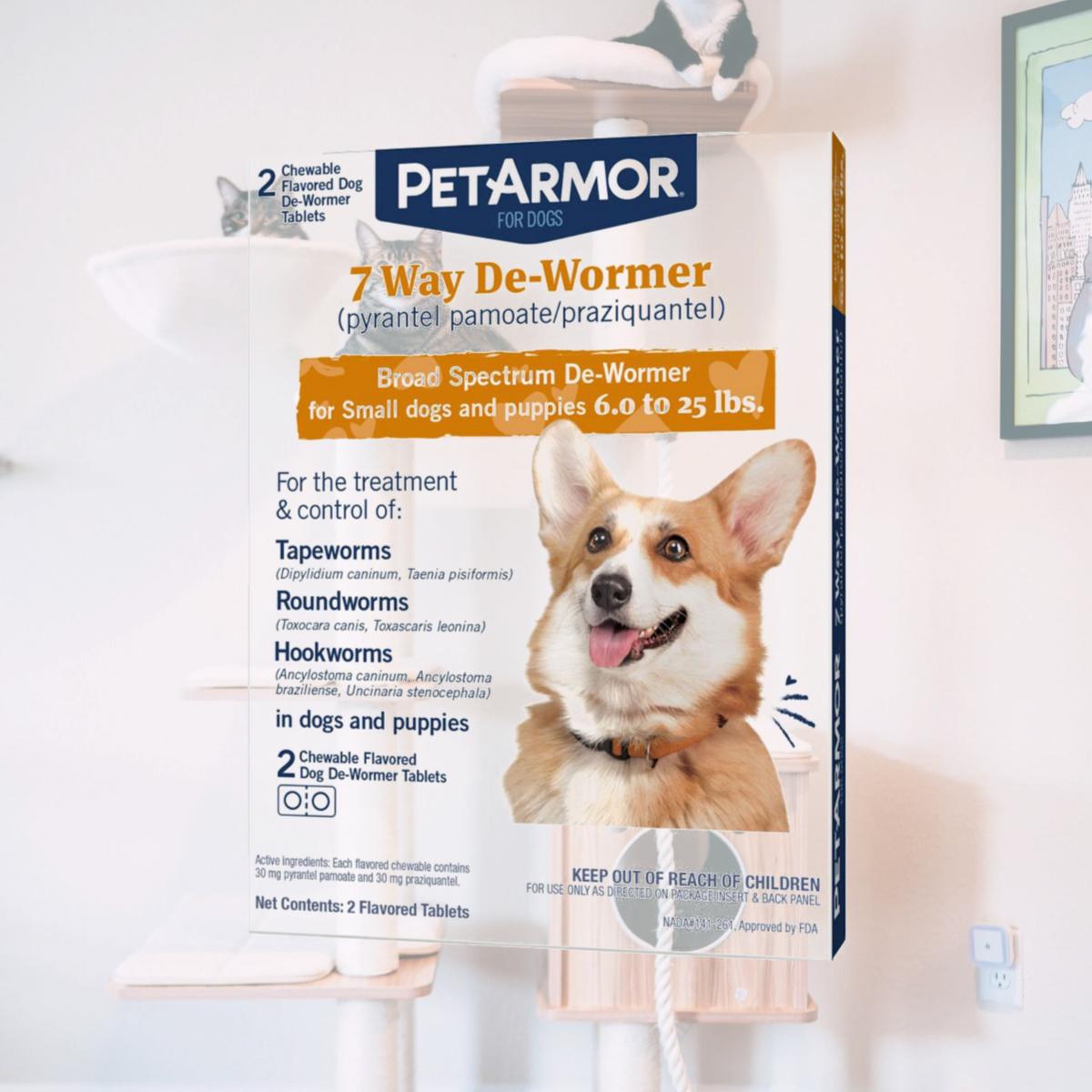Picture of Sergeants Pet Care Products 183119 PetArmor 7 Way De-Wormer Dog, Small - 2 Count