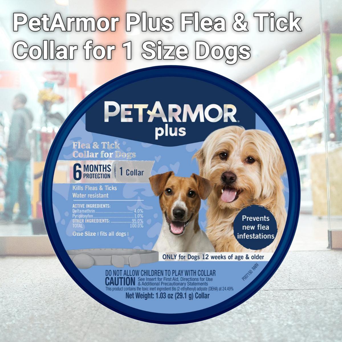 Picture of Sergeants Pet Care Products 183117 PetArmor Plus Flea & Tick Collar for 1 Size Dogs