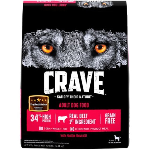Picture of Mars Pet Care 798742 12 lbs Crave Protein Beef Dog Food