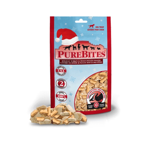 Picture of Pure Treats 789118 2.5 oz Pure Bites Hol Turkey & Sweet Treat Pet Food