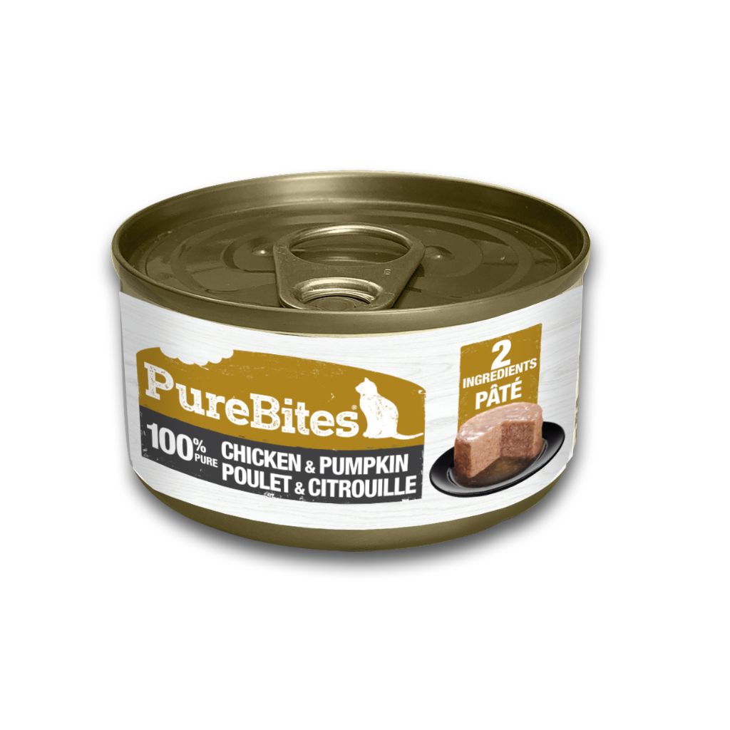 Picture of Pure Treats 789128 2.5 oz Pure Bites 100 Percent Chicken & Pumpkin Cat Pate - Pack of 12