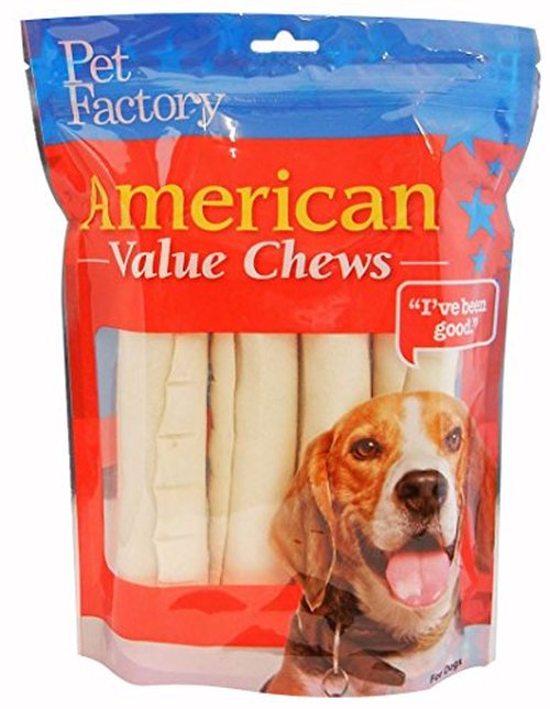 Picture of Pet Factory 949163 4-5 in. USA Curl Beefhide Rolls Medium Pet Food - Pack of 10