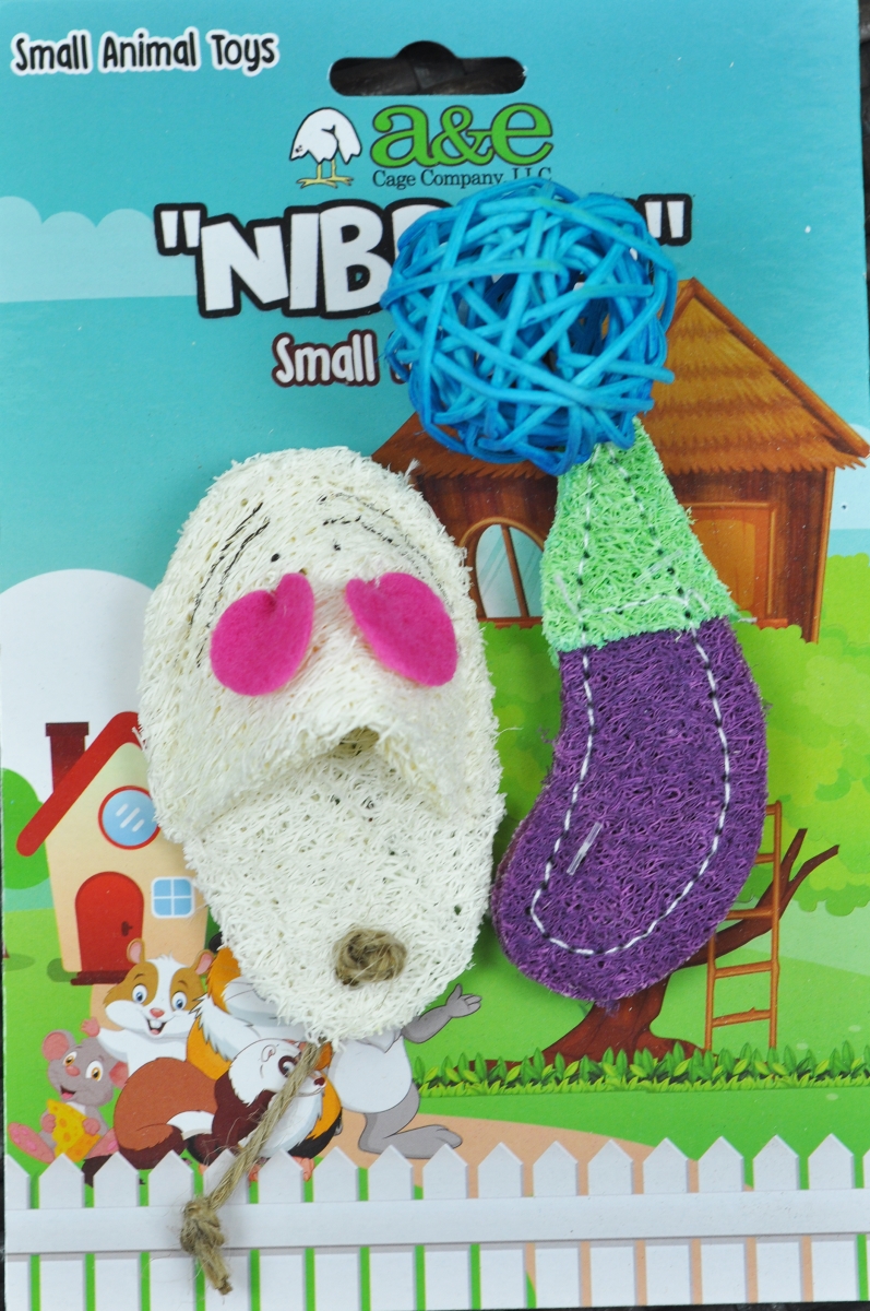 Picture of A&E Cage 644152 Nibble Loofah for Small Animal Toy Assortment No.1 - Small