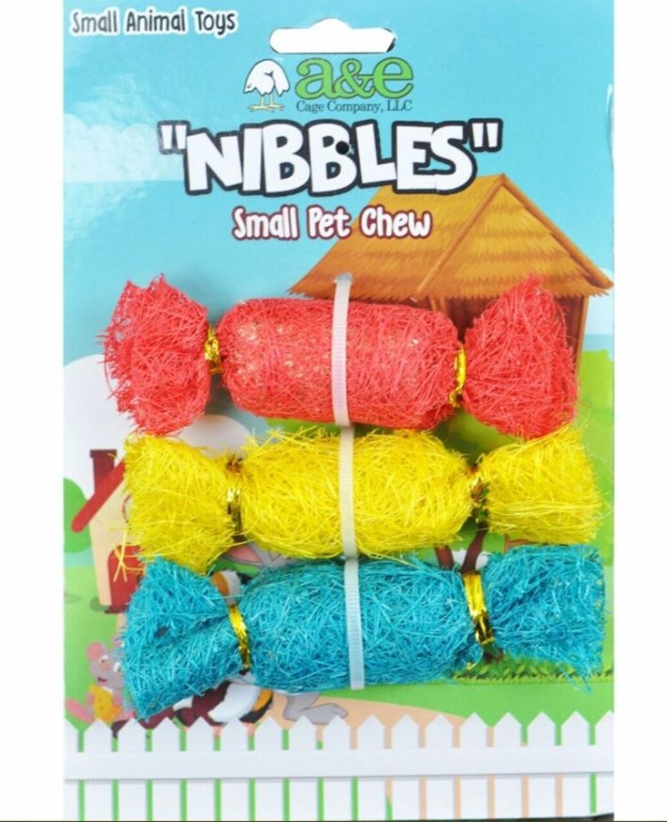 Picture of A&E Cage 644164 Nibbles Loofah Candies for Small Animal Toy - Small