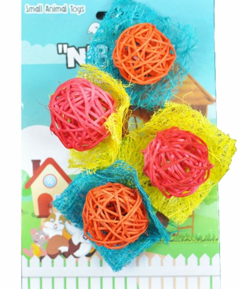 Picture of A&E Cage 644159 Nibbles Loofah Bon Bons for Small Animal Toy - Small