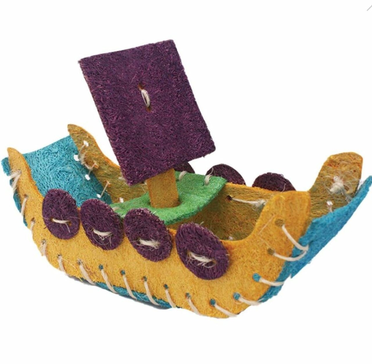 Picture of A&E Cage 644163 Nibbles Loofah Boat for Small Animal Toy - Small