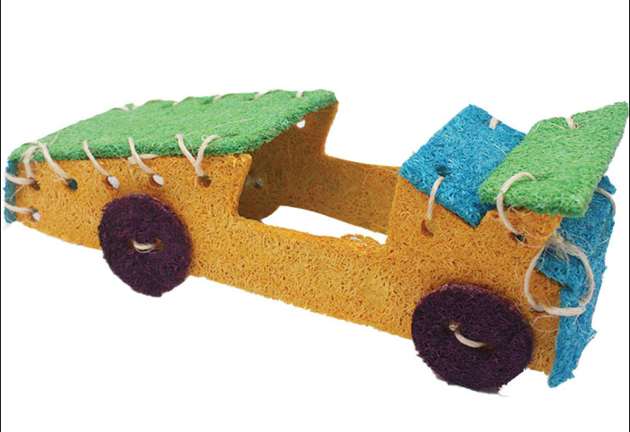 Picture of A&E Cage 644170 Nibbles Loofah Race Car for Small Animal Toy - Small