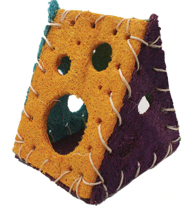 Picture of A&E Cage 644162 Nibbles Loofah Cheese House for Small Animal Toy - Small