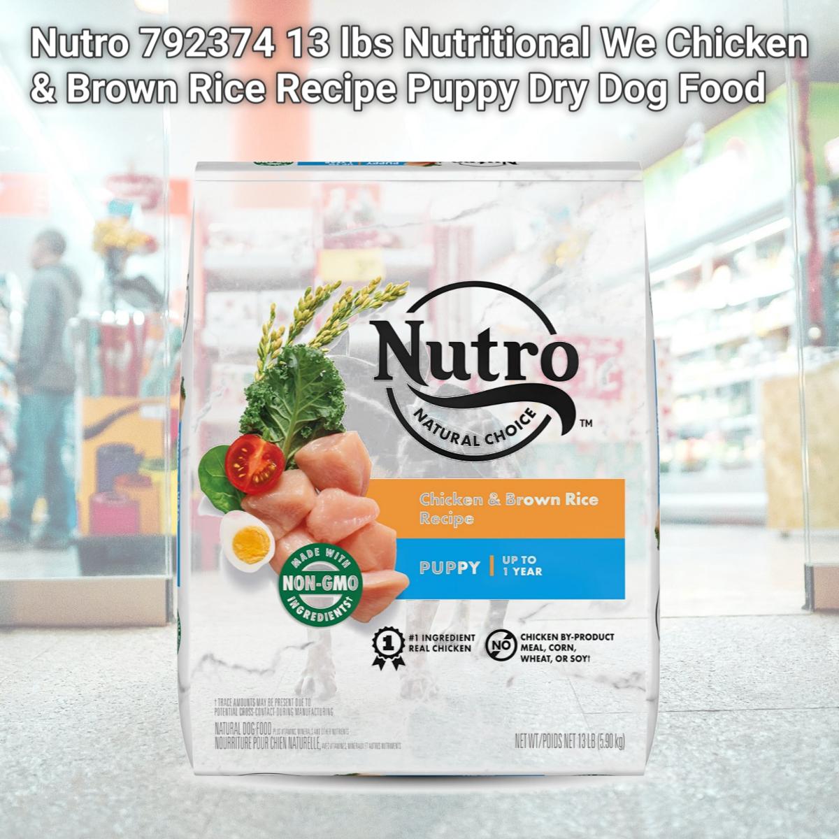 Picture of Nutro 792374 13 lbs Nutritional We Chicken & Brown Rice Recipe Puppy Dry Dog Food