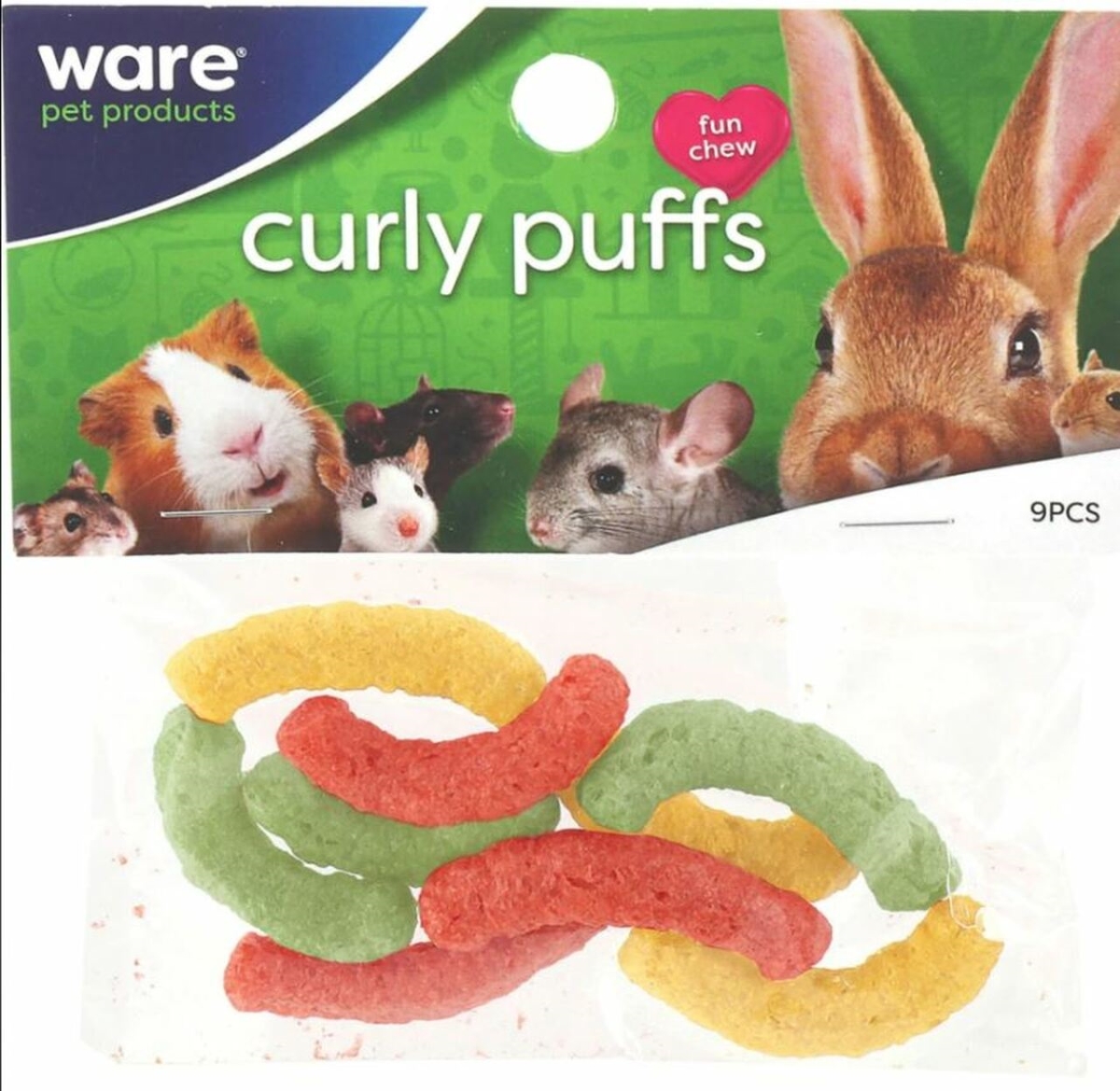 Picture of Ware Pet Product 911483 Critter Small Animal Mult-Color Curly Puffs Chews