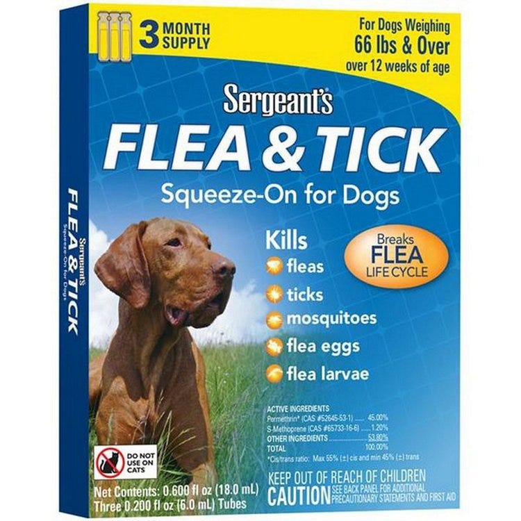 Picture of Sergeants 484258 66 lbs Guard Flea & Tick Treatment Squeeze On for Dog - 3 Count
