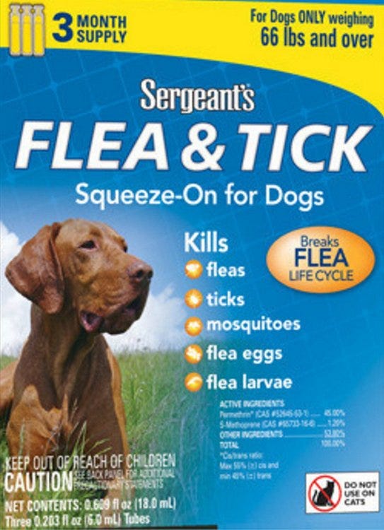 Picture of Sergeants 484262 66 lbs Guard Pro Flea & Tick Treatment Squeeze On for Dog - 3 Count